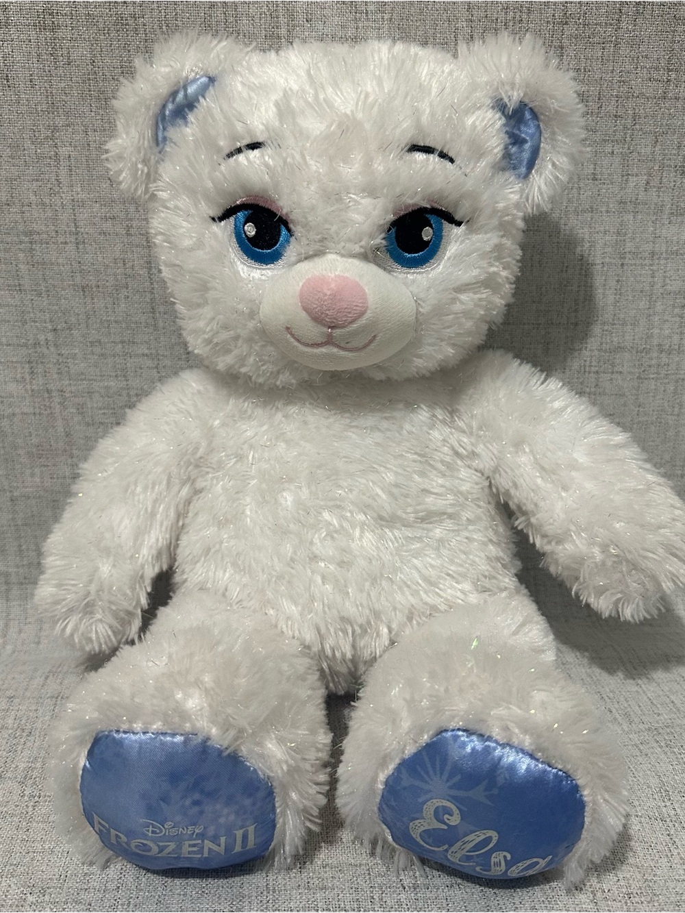 Build-A-Bear Disney Frozen II Elsa White Bear Plush Stuffed Animal. With Song!